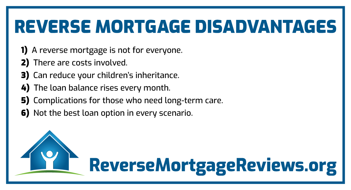 6 reverse mortgage disadvantages